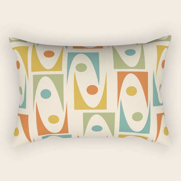 Mid Century Modern Ornaments  Rectangular Pillow Gallery Image 1