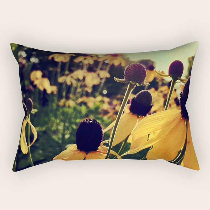 Sunshine and Flowers Rectangular Pillow Gallery Image 1
