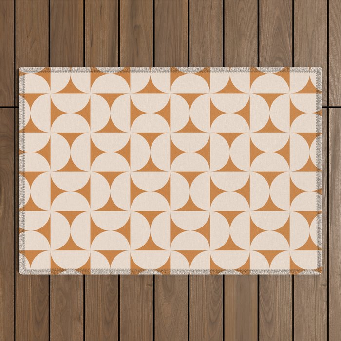 Bauhaus Mid Century Modern Geometric Pattern IX Outdoor Rug Gallery Image 1