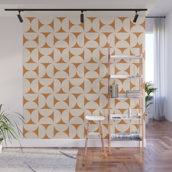 Bauhaus Mid Century Modern Geometric Pattern IX Wall Mural Gallery Image 1
