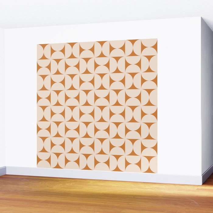Bauhaus Mid Century Modern Geometric Pattern IX Wall Mural Gallery Image 2