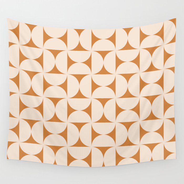 Bauhaus Mid Century Modern Geometric Pattern IX Wall Tapestry Gallery Image 4