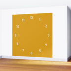 Numbers Clock - Mustard Wall Mural Gallery Image 2