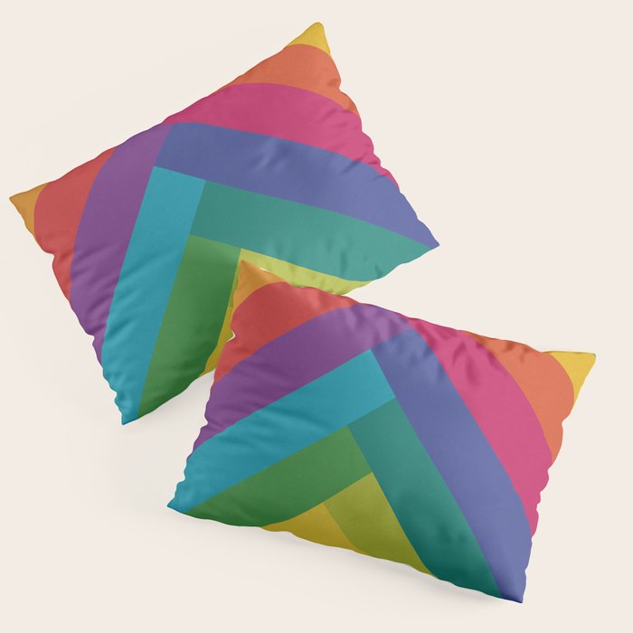 Bright Summer Lines Pillow Sham Gallery Image 3