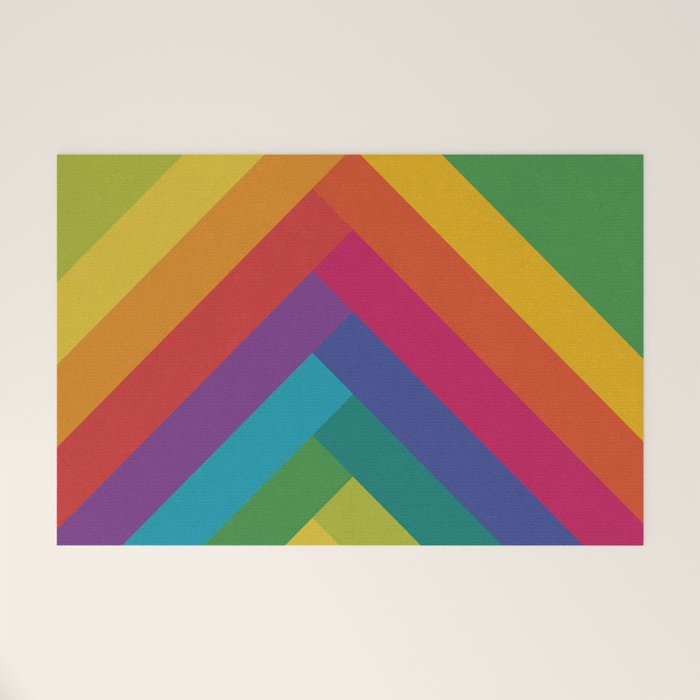 Bright Summer Lines Welcome Mat Gallery Image 1