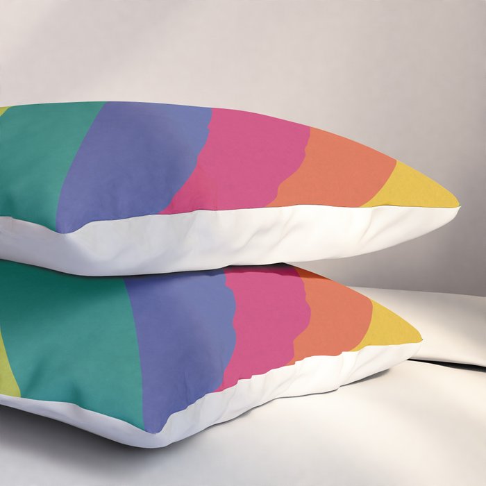 Bright Summer Lines Pillow Sham Gallery Image 3