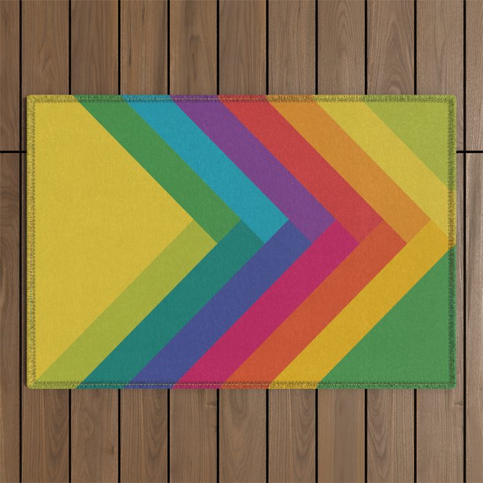 Bright Summer Lines Outdoor Rug Gallery Image 1