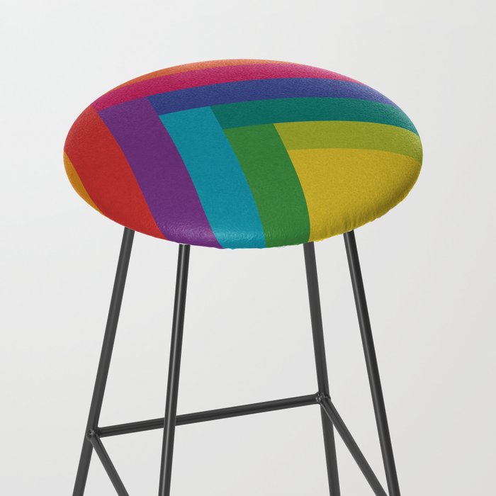 Bright Summer Lines Stool Gallery Image 2