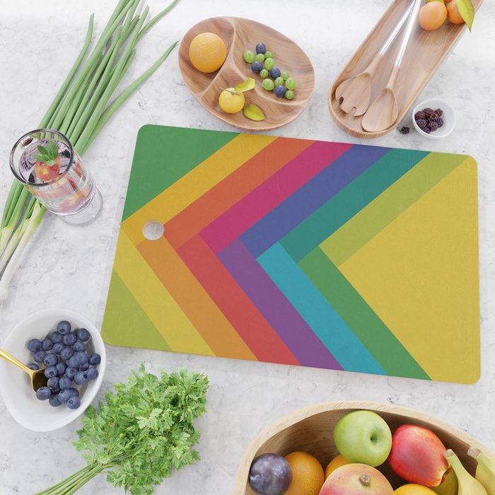 Bright Summer Lines Cutting Board Gallery Image 2