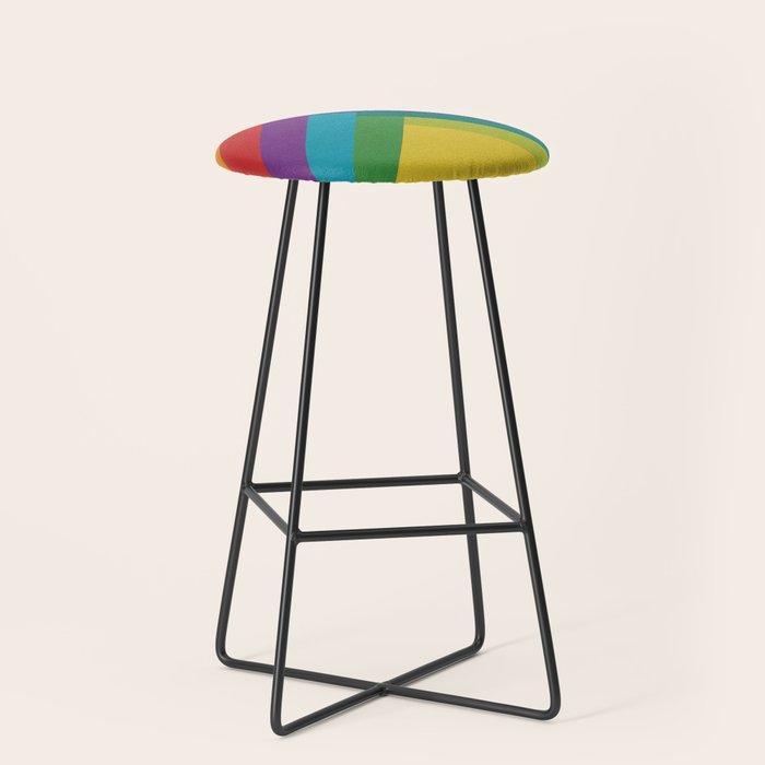 Bright Summer Lines Stool Gallery Image 1