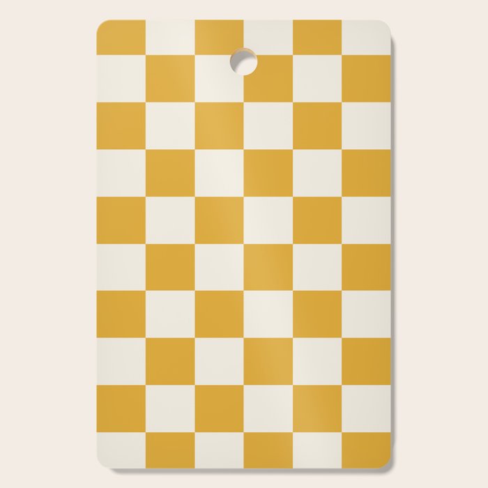 Checkered (Yellow Cream) Cutting Board Gallery Image 1