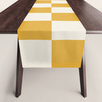 Checkered (Yellow Cream) Table Runner Gallery Image 1