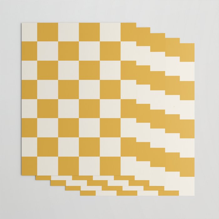 Checkered (Yellow Cream) Wrapping Paper Gallery Image 3