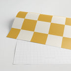 Checkered (Yellow Cream) Wrapping Paper Gallery Image 2