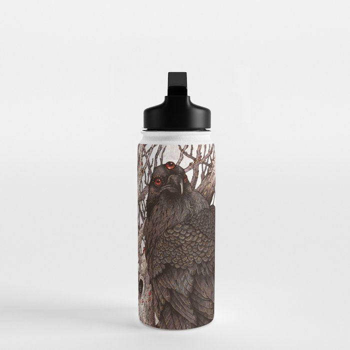 A Raven In Winter Water Bottle Gallery Image 3
