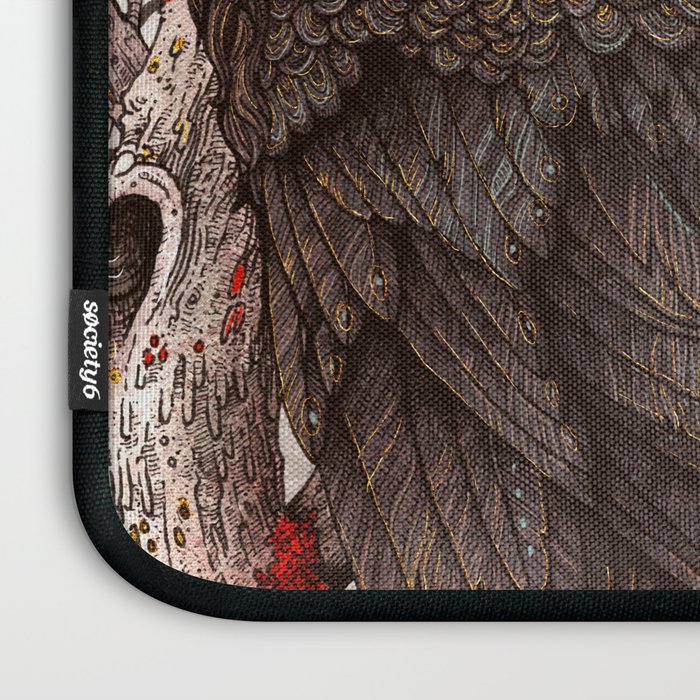 A Raven In Winter Laptop Sleeve Gallery Image 3