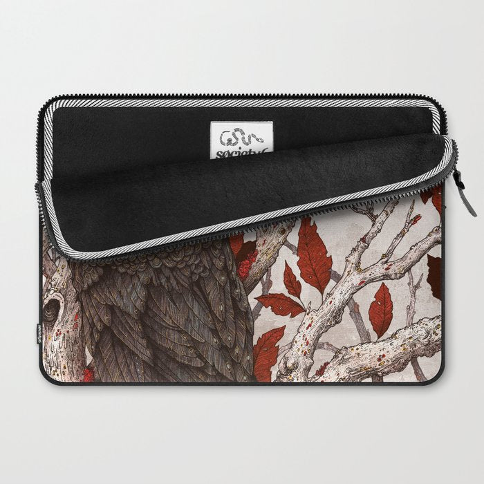 A Raven In Winter Laptop Sleeve Gallery Image 2