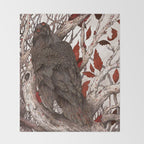 A Raven In Winter Throw Blanket Gallery Image 2