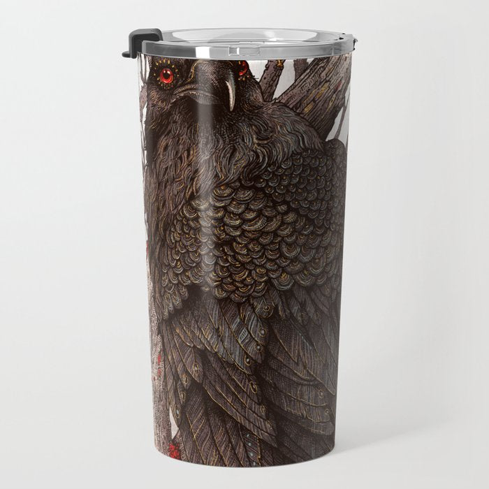 A Raven In Winter Travel Mug Gallery Image 3