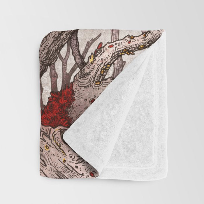 A Raven In Winter Throw Blanket Gallery Image 3