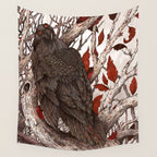 A Raven In Winter Wall Tapestry Gallery Image 4