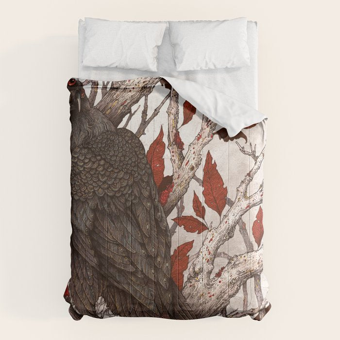 A Raven In Winter Comforter Gallery Image 6