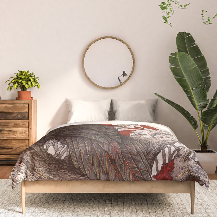 A Raven In Winter Comforter Gallery Image 3