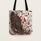 A Raven In Winter Tote Bag Gallery Image 1