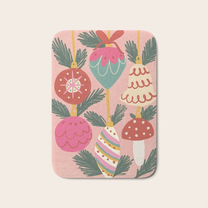 Xmas ornaments Bath Mat Gallery Image 1