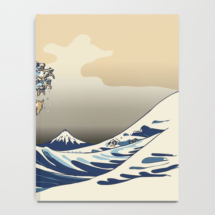 The Great Wave of Pugs Vanilla Sky Notebook Gallery Image 4