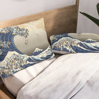 The Great Wave of Pugs Vanilla Sky Pillow Sham Gallery Image 2