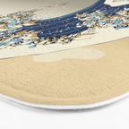 The Great Wave of Pugs Vanilla Sky Bath Mat Gallery Image 3