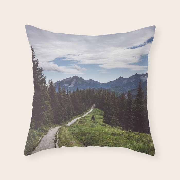 Greetings from the trail - Landscape and Nature Photography Throw Pillow Gallery Image 1