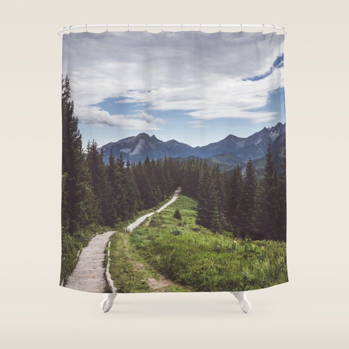 Greetings from the trail - Landscape and Nature Photography Shower Curtain Gallery Image 1