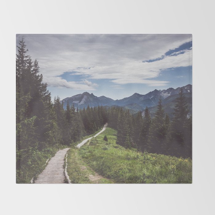 Greetings from the trail - Landscape and Nature Photography Throw Blanket Gallery Image 2