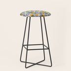 Sicilian Citrus, Mediterranean tiles, vintage lemons and orange fruit pattern Stool Gallery Image 1