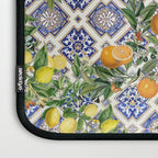 Sicilian Citrus, Mediterranean tiles, vintage lemons and orange fruit pattern Laptop Sleeve Gallery Image 3