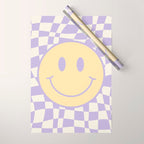 Smiley wavy checked Wrapping Paper Gallery Image 1