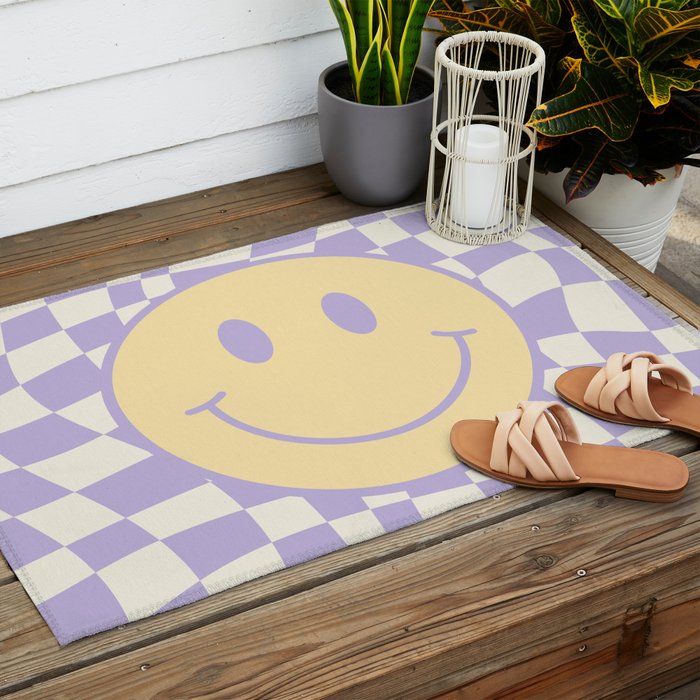 Smiley wavy checked Outdoor Rug Gallery Image 2