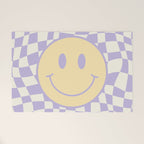 Smiley wavy checked Welcome Mat Gallery Image 1