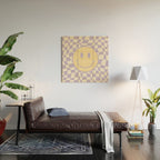 Smiley wavy checked Wood Wall Art Gallery Image 2