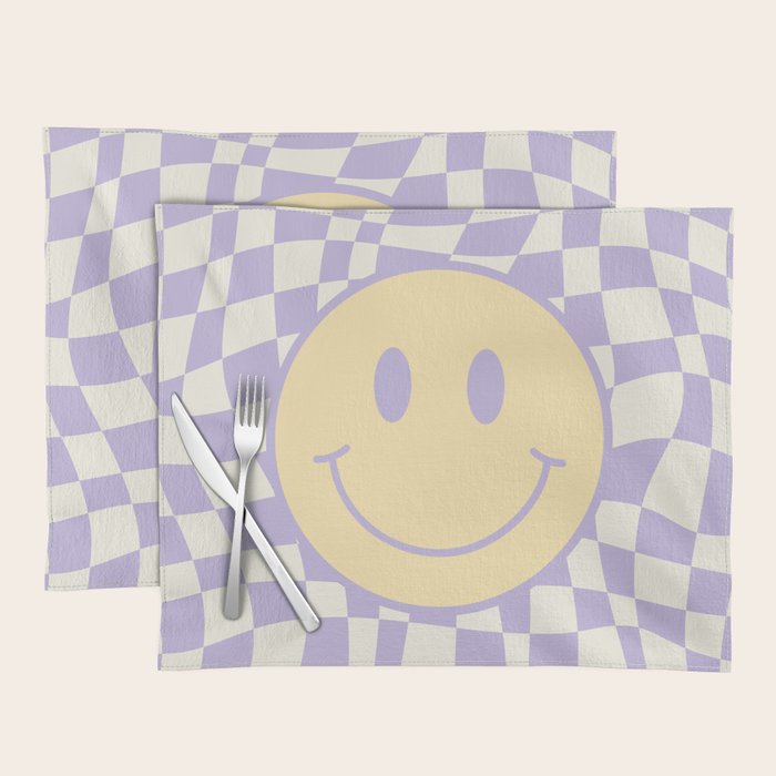 Smiley wavy checked Placemat Gallery Image 1