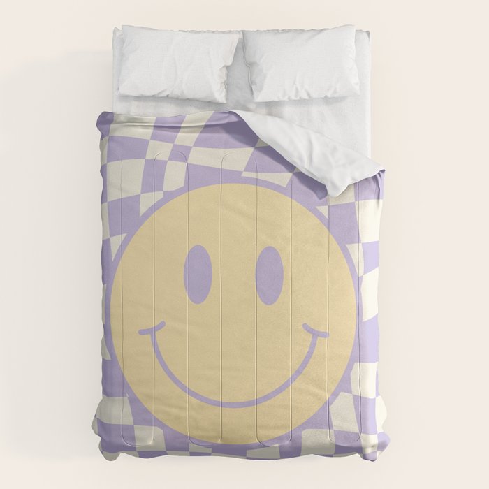 Smiley wavy checked Comforter Gallery Image 1