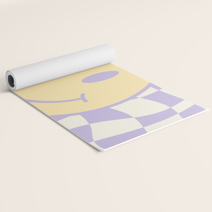 Smiley wavy checked Yoga Mat Gallery Image 2