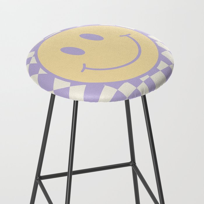 Smiley wavy checked Stool Gallery Image 2