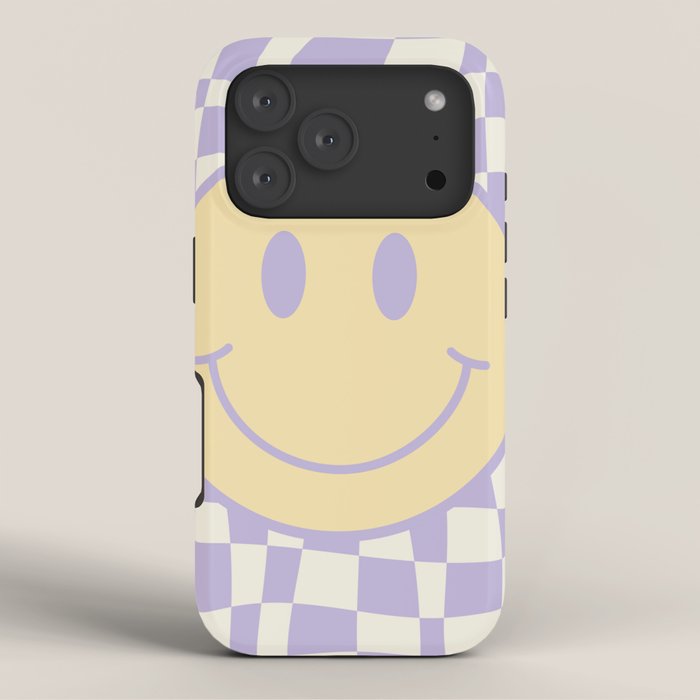 Smiley wavy checked iPhone Case Gallery Image 3