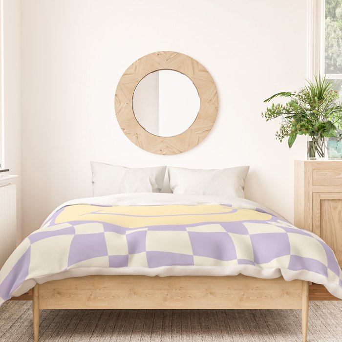Smiley wavy checked Duvet Cover Gallery Image 3