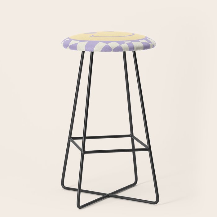 Smiley wavy checked Stool Gallery Image 1
