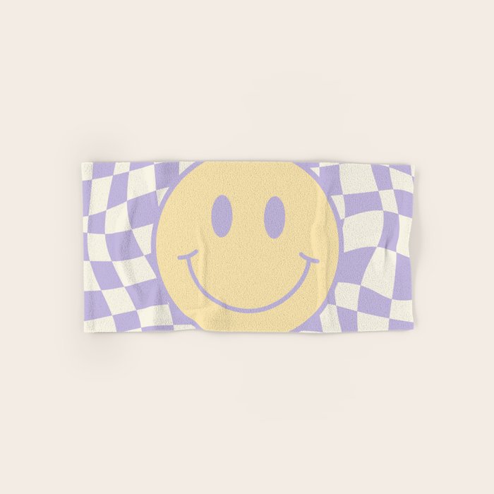 Smiley wavy checked Bath Towel Gallery Image 1