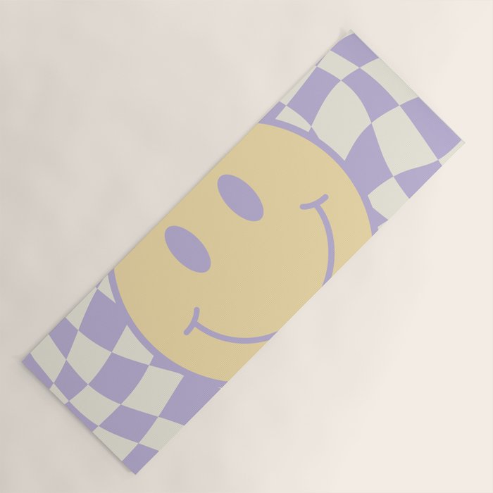 Smiley wavy checked Yoga Mat Gallery Image 1